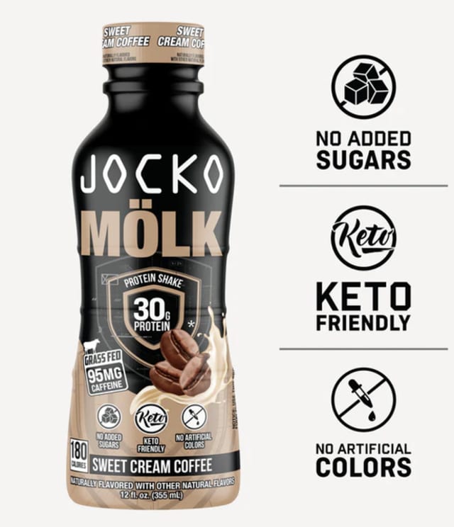 Protein Shake Jocko Sweet Cream Coffee.